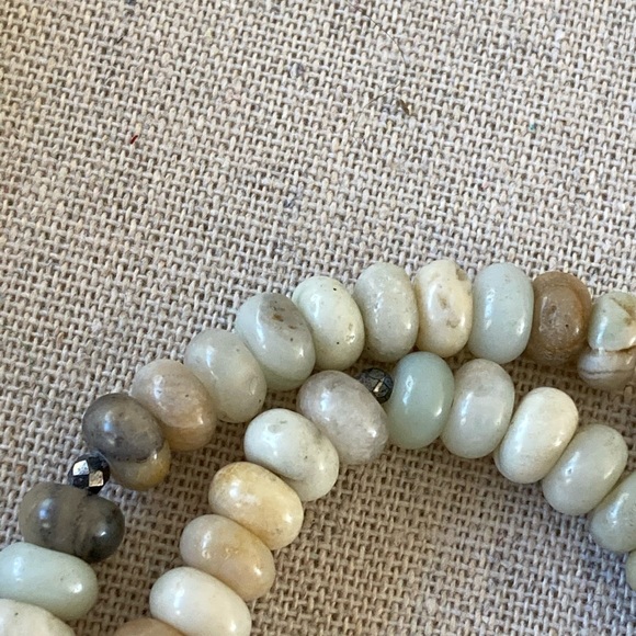 New Boho Chrysoprase Quartz & Amazonite Necklace w verdigris copper pendant … - Picture 9 of 11